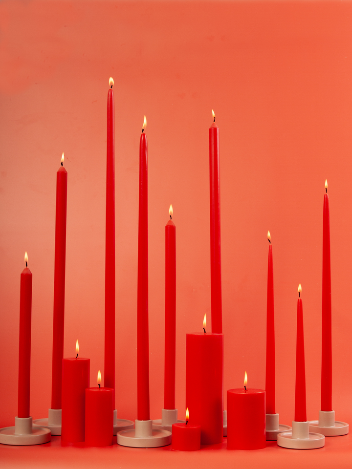 Scarlet 60cm Dinner Candles