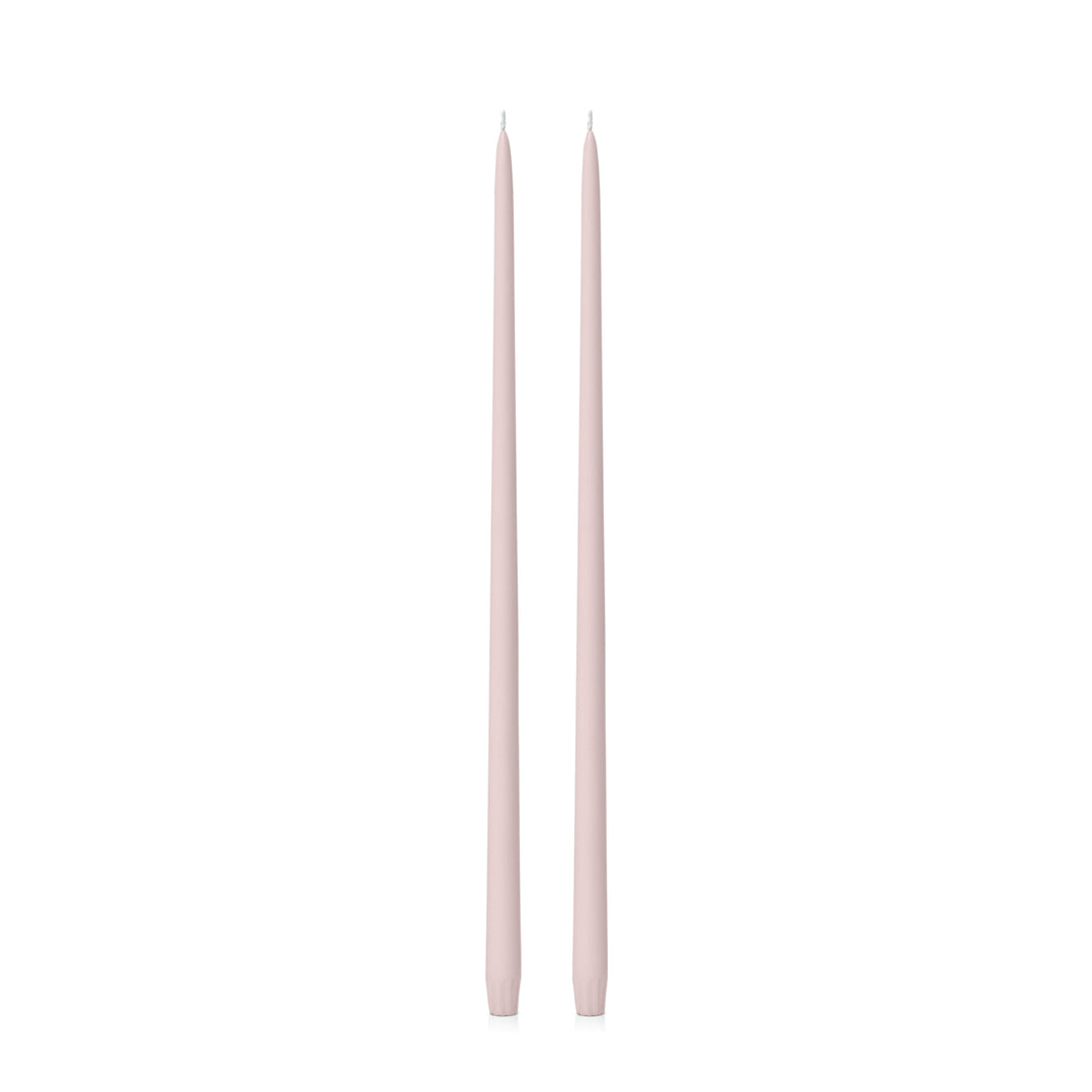 Antique Pink 55cm Taper Candles Pack of 2