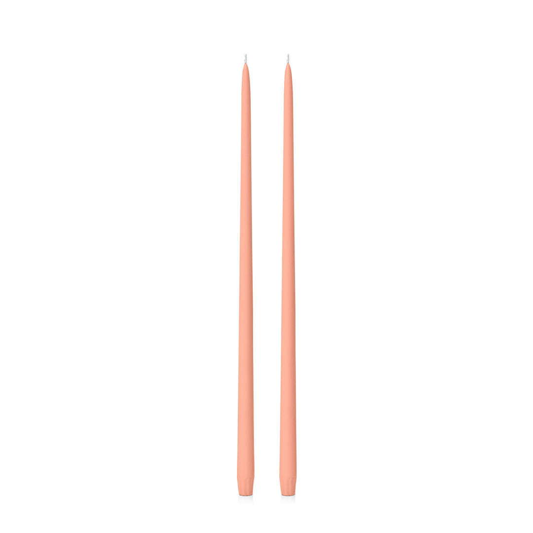 Peach 55cm Taper Candles Pack of 2