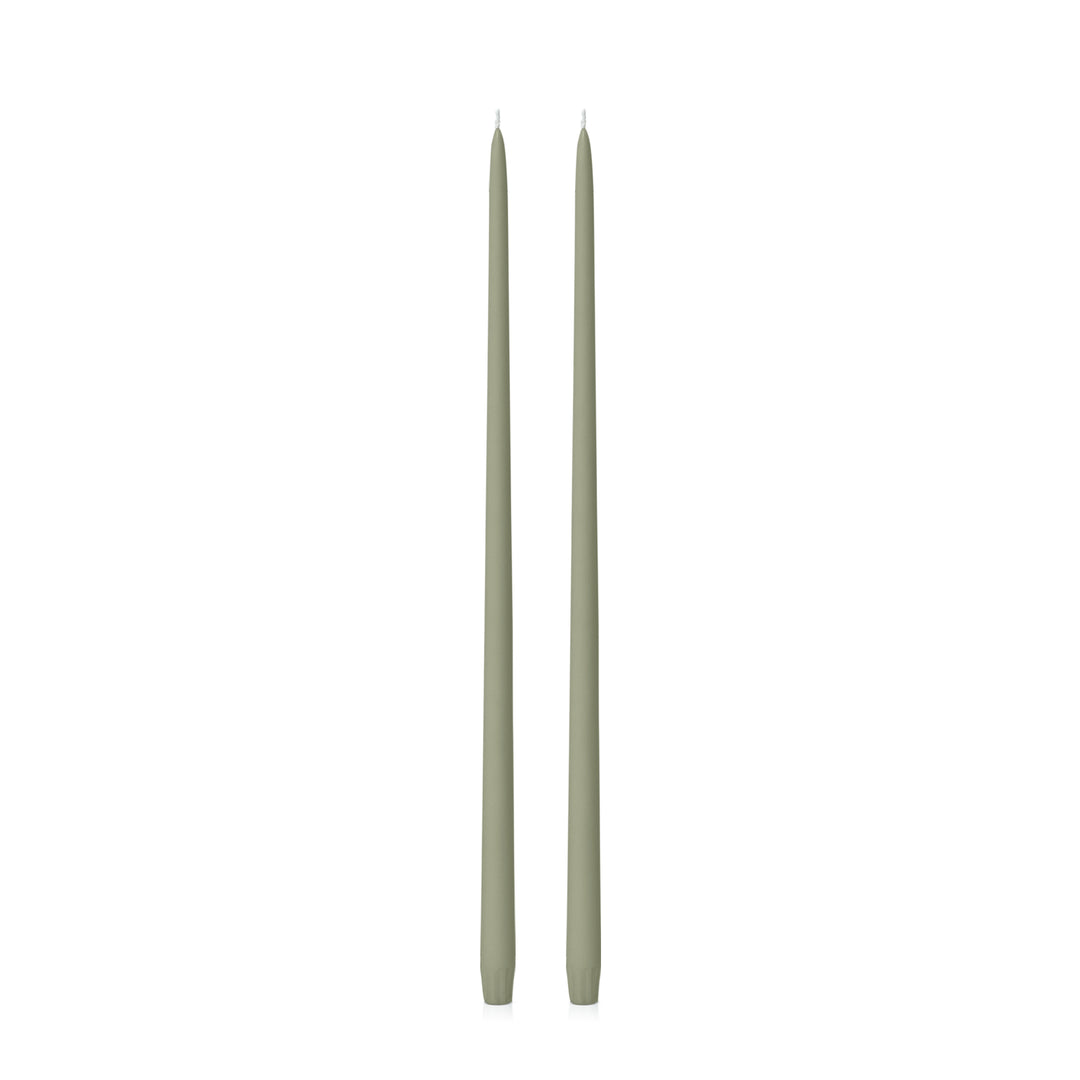 Pale Eucalypt 55cm Taper Candles Pack of 2