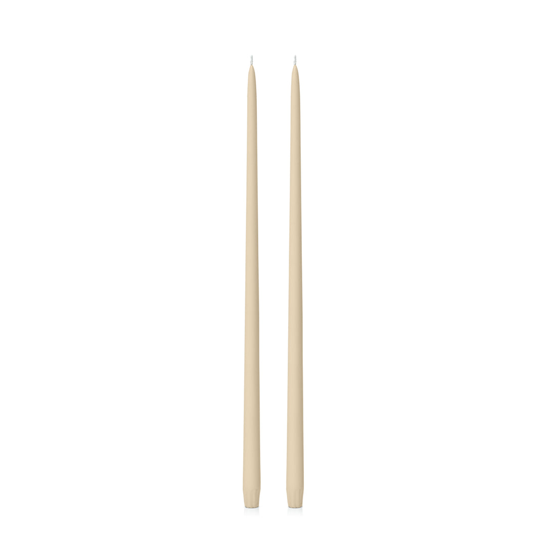 Sandstone 55cm Taper Candles Pack of 2