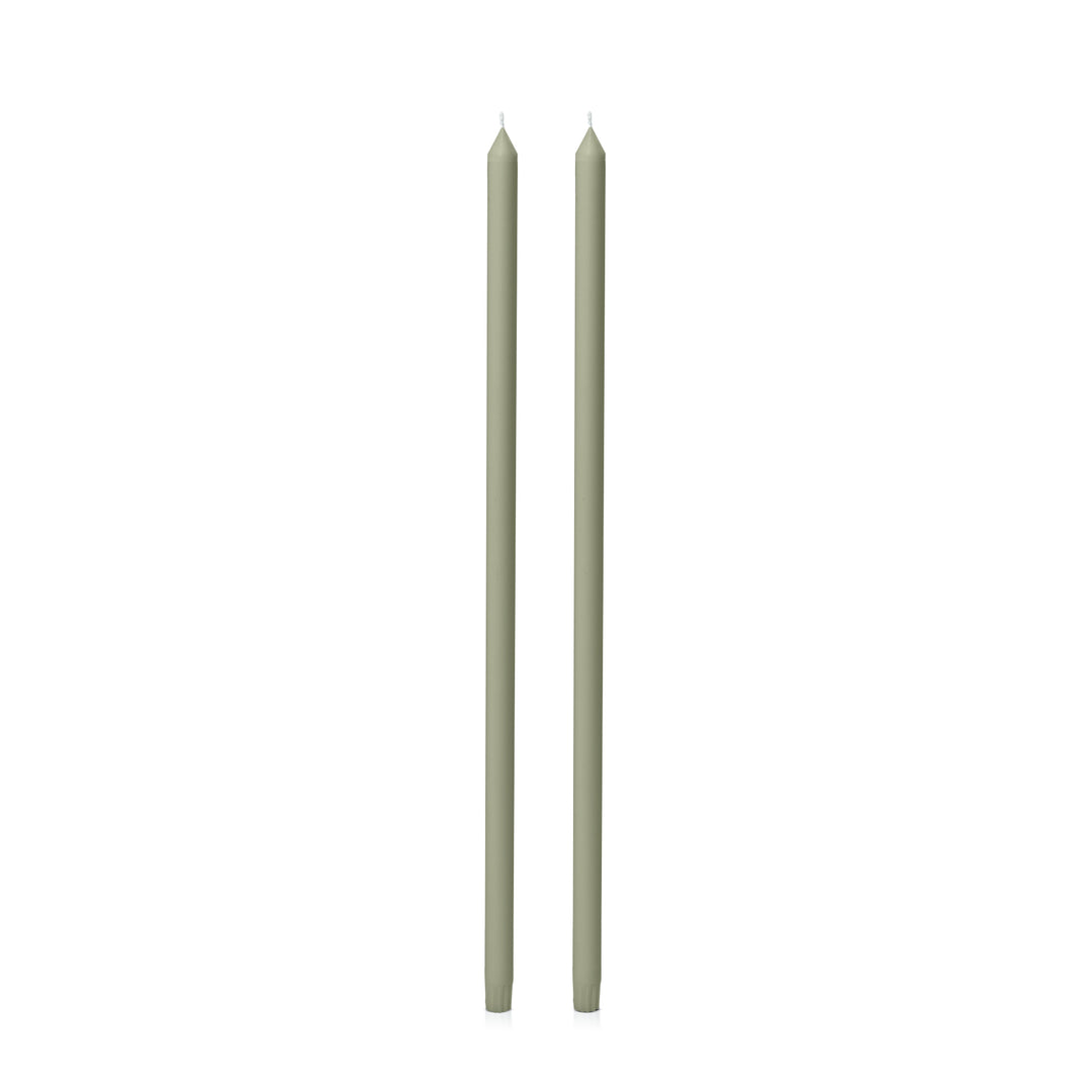 Pale Eucalypt 60cm Dinner Candles Pack of 2