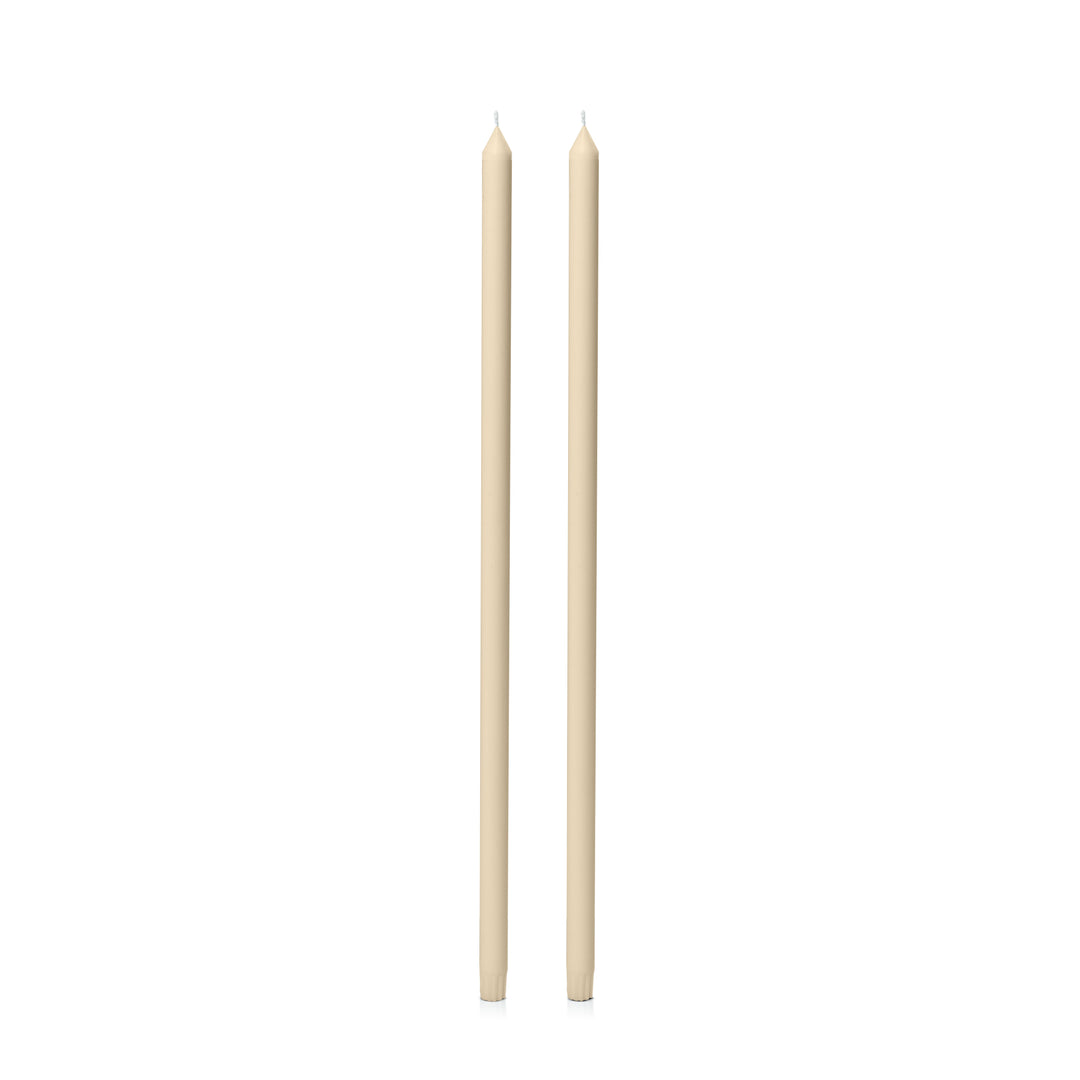 Sandstone 60cm Dinner Candles Pack of 2