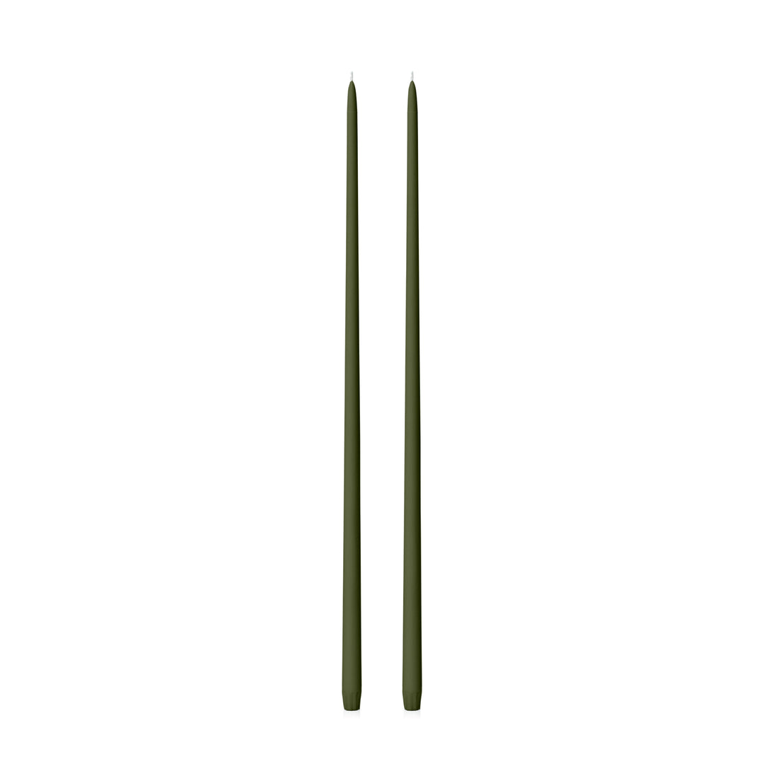 Olive 65cm Taper Candles Pack of 2