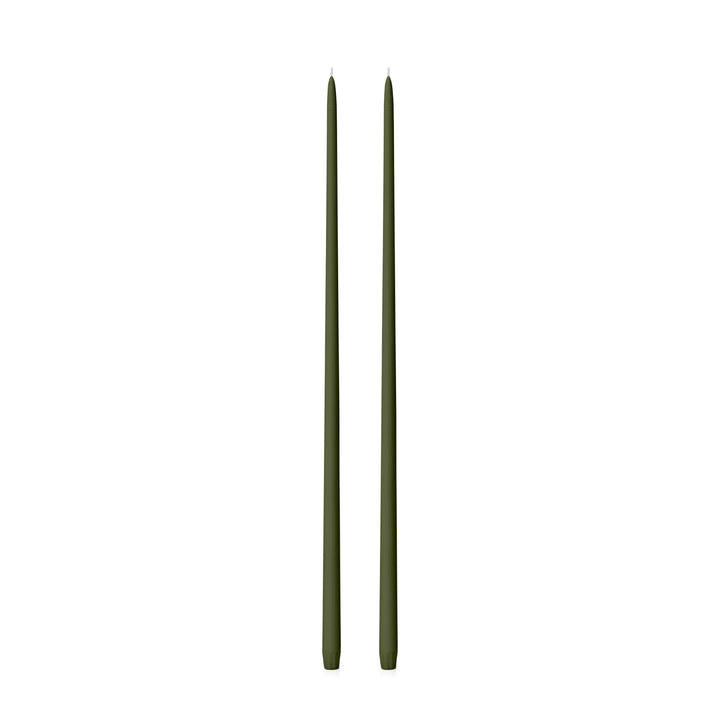 Olive 65cm Taper Candles Pack of 2