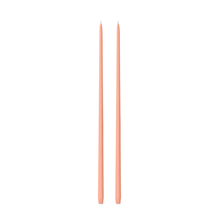 Peach 65cm Taper Candles Pack of 2