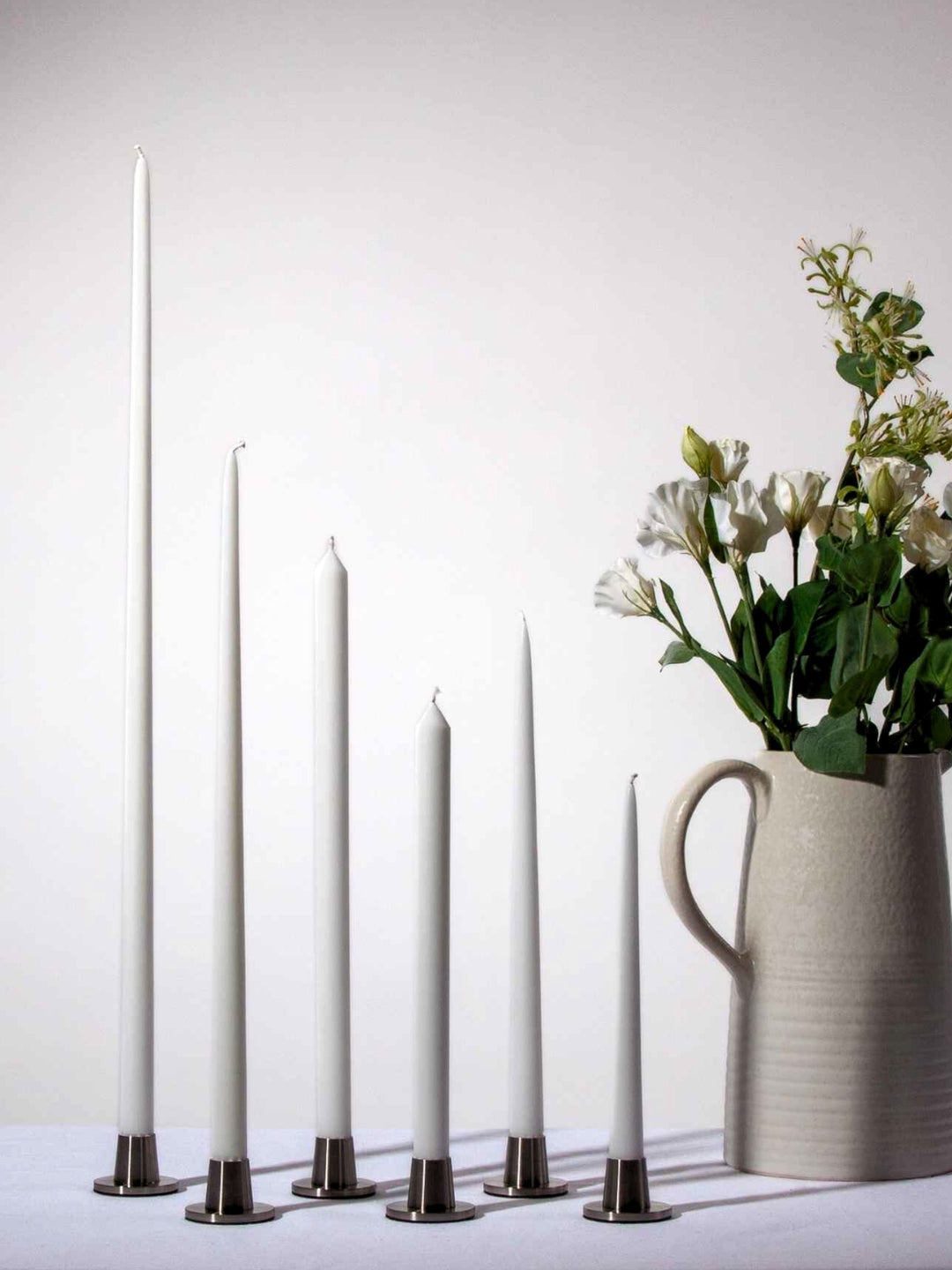 White 65cm Taper Candles