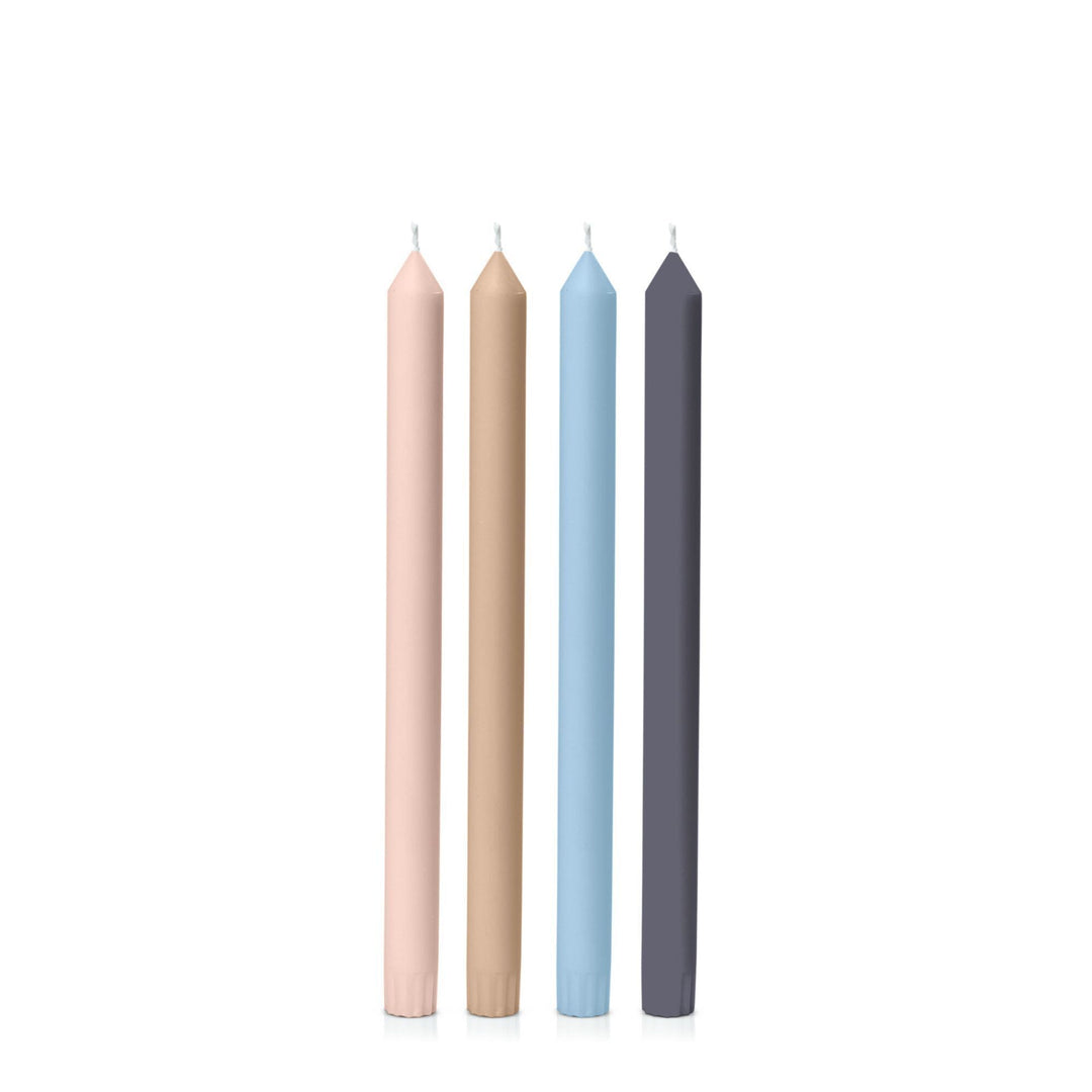 Coastal Sands 30cm Curated Dinner Candles Pack of 4