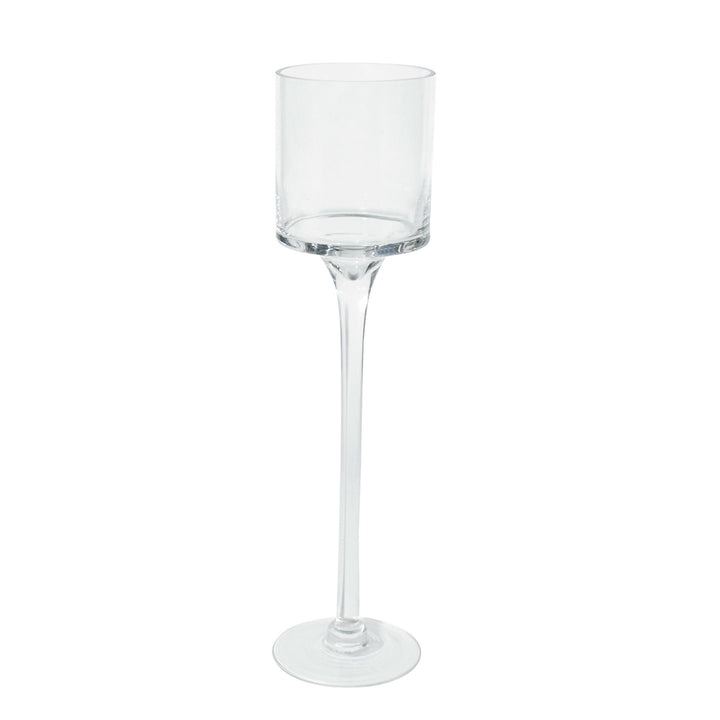 Clear 10cm x 40cm Glass Holder With Stem Pack of 1