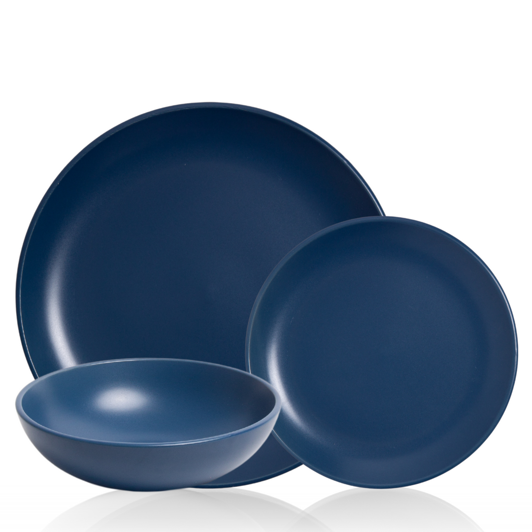 Midnight 12 Piece Dinnerware Set Pack of 4