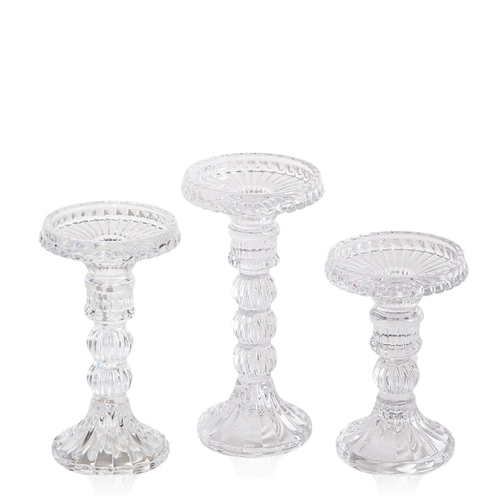 Clear Celestia Glass Candle Holder Trio Pack of 1