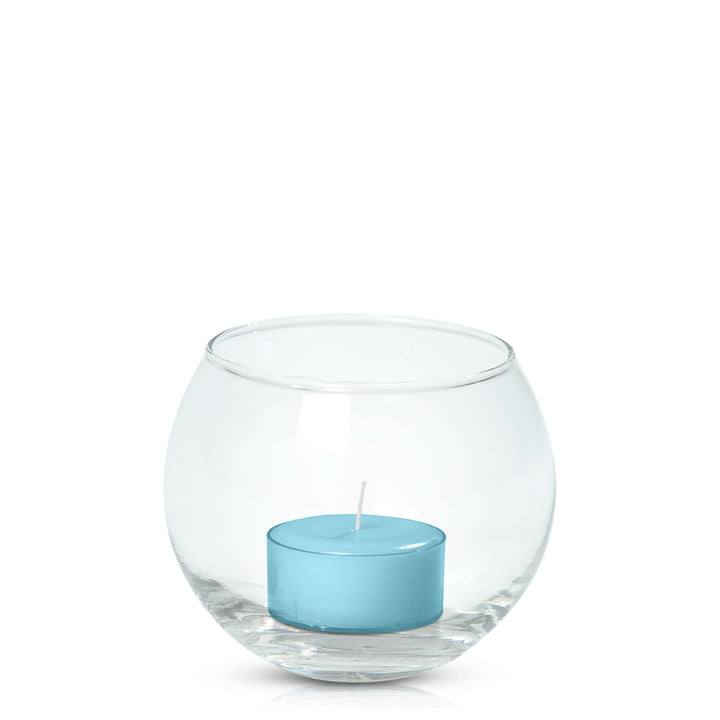 French Blue Tealight in Fishbowl Pack Pack of 24