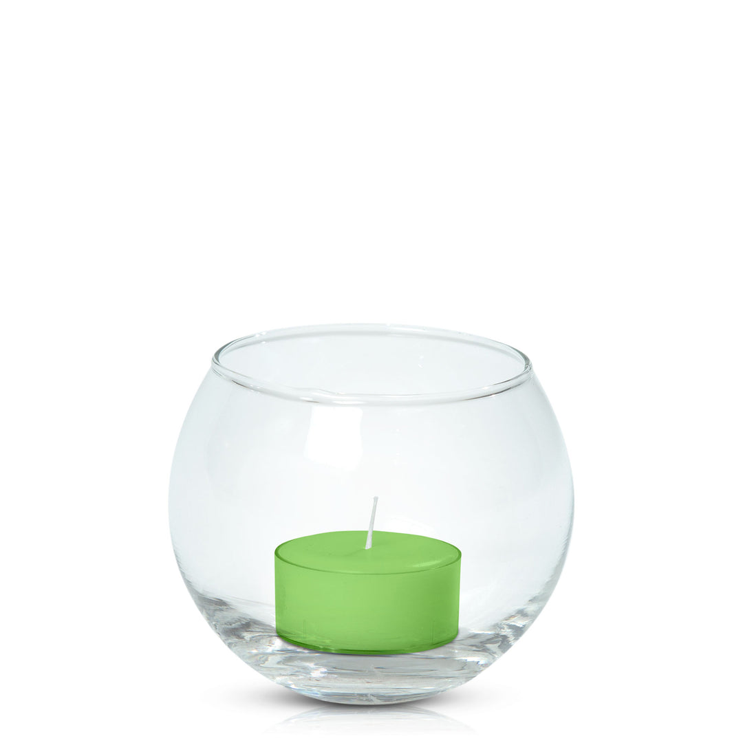 Lime Tealight in Fishbowl Pack Pack of 24