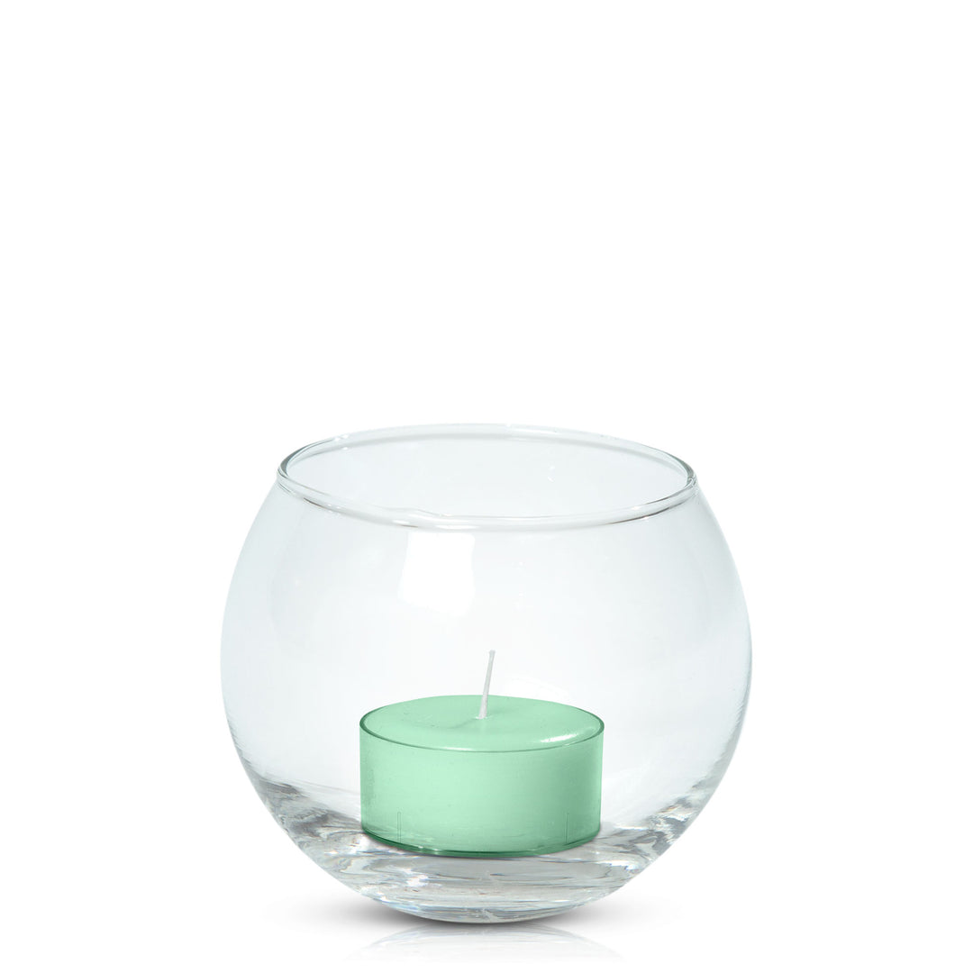 Mint Green Tealight in Fishbowl Pack Pack of 24