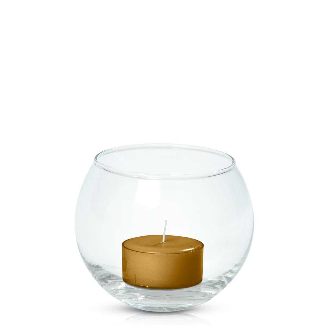 Mustard Tealight in Fishbowl Pack Pack of 24