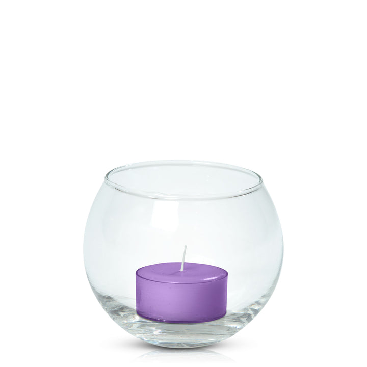 Purple Tealight in Fishbowl Pack Pack of 24