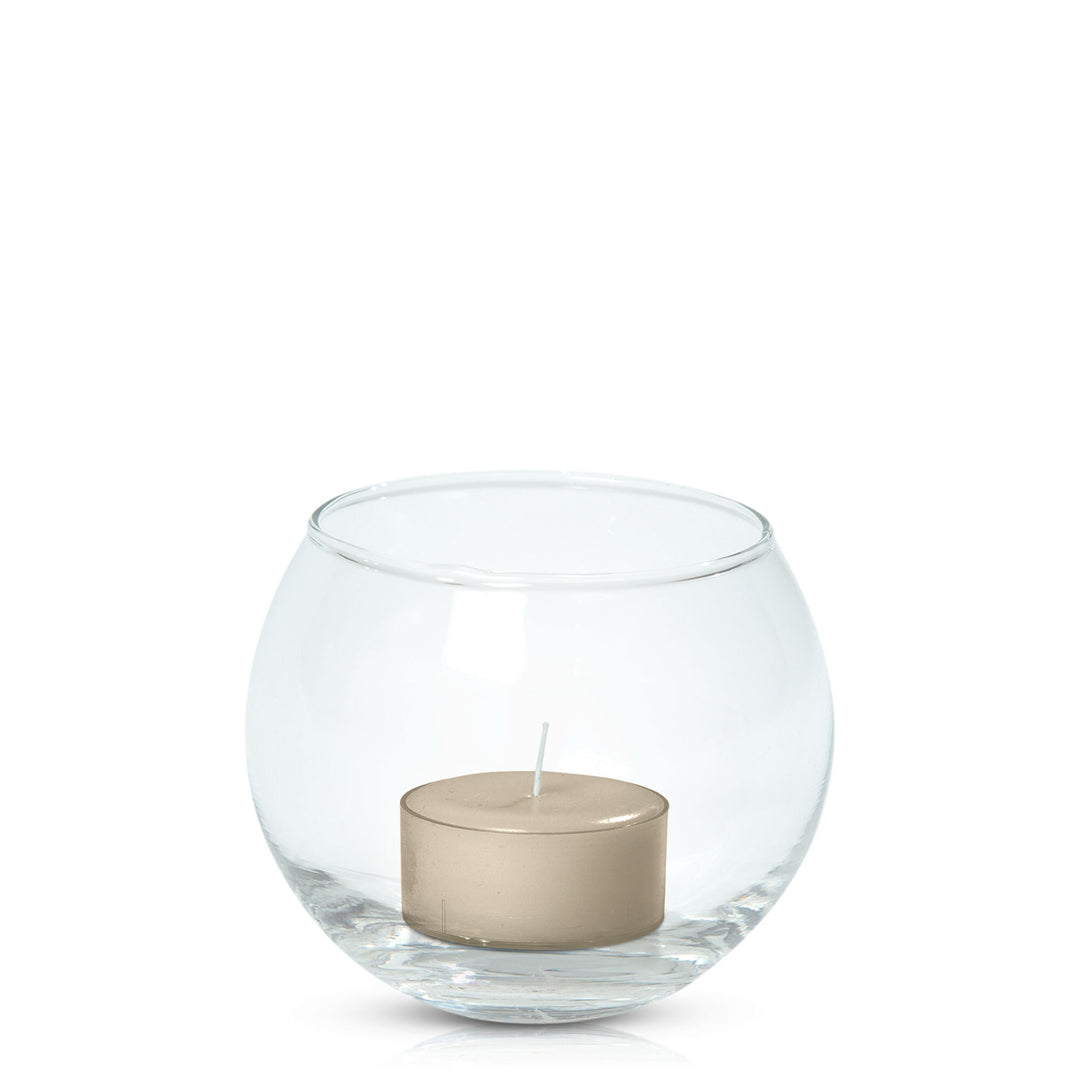 Sandstone Tealight in Fishbowl Pack Pack of 24