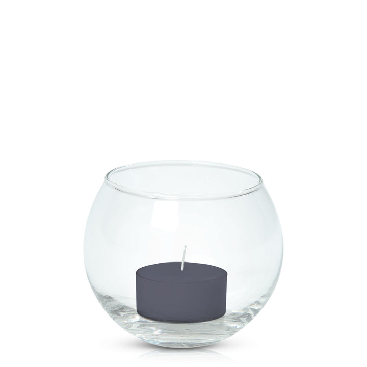 Steel Blue Tealight in Fishbowl Pack Pack of 24