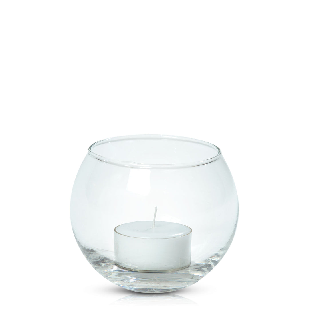 White Tealight in Fishbowl Pack Pack of 24