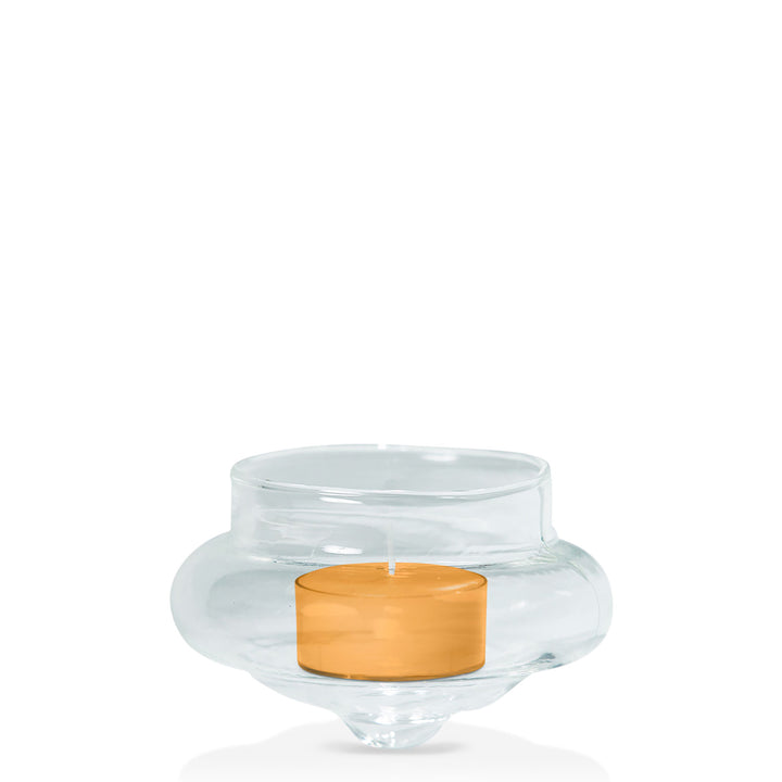 Orange Tealight in Floating Holder Pack Pack of 24