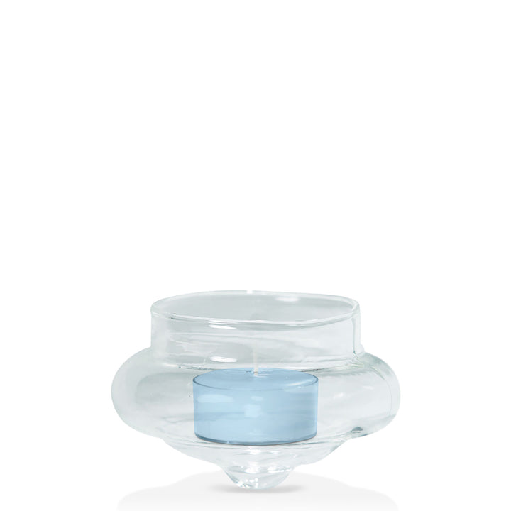 Pastel Blue Tealight in Floating Holder Pack Pack of 24