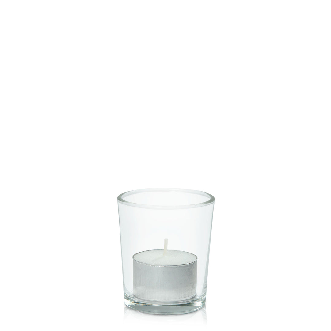 White Event Tealight in Glass Votive Pack of 24