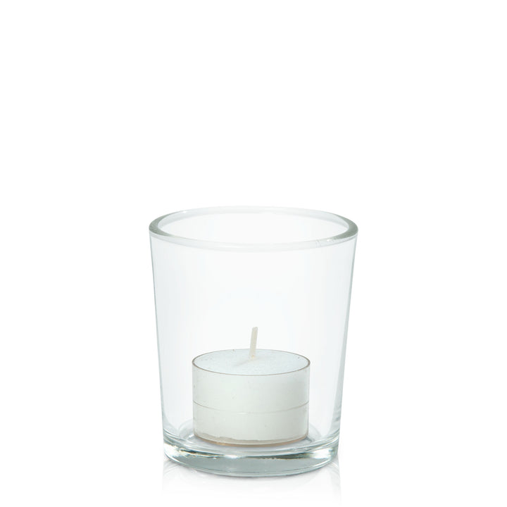 White Acrylic Cup Event Tealight in Glass Votive Pack of 24