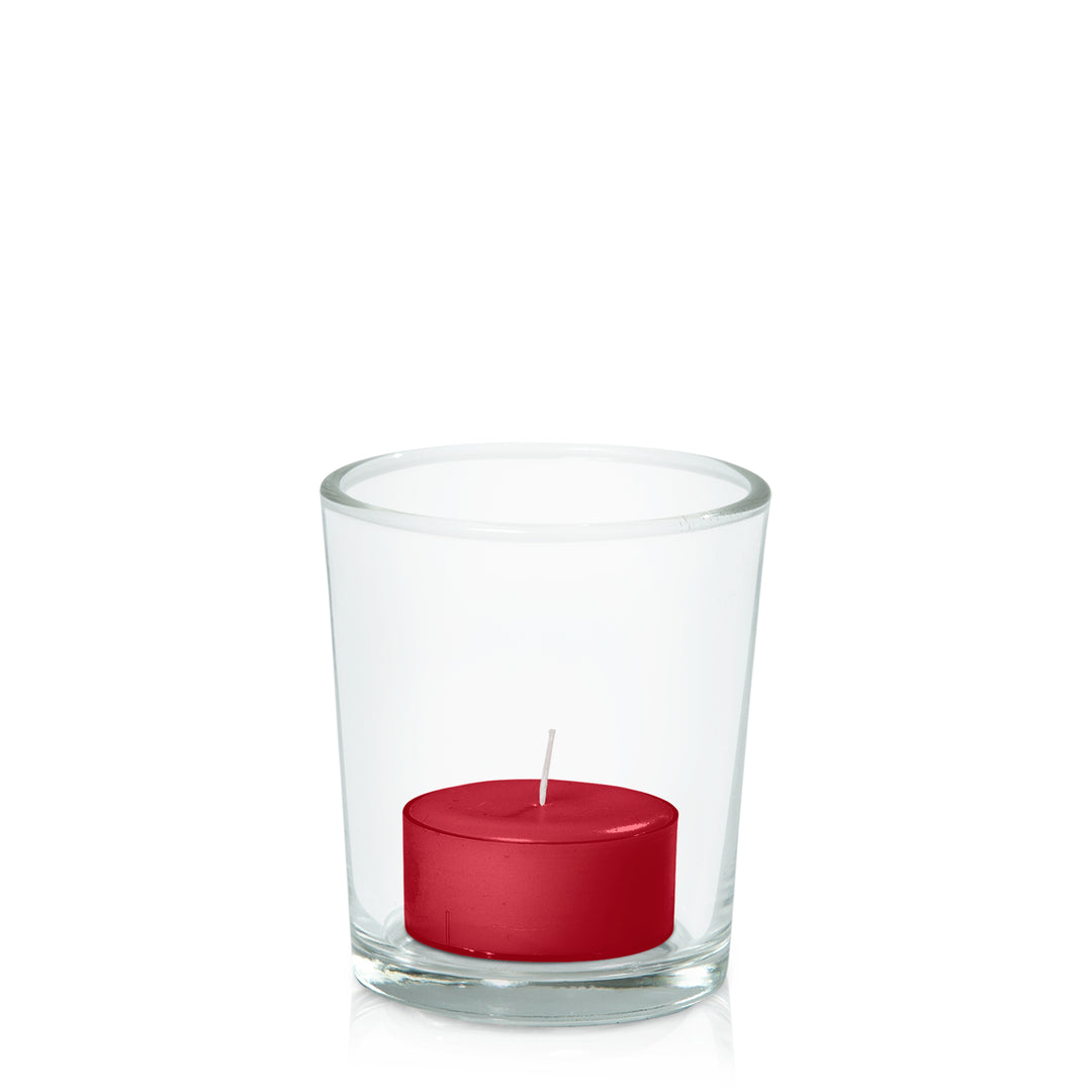 Chilli Tealight in Glass Votive Pack Pack of 24