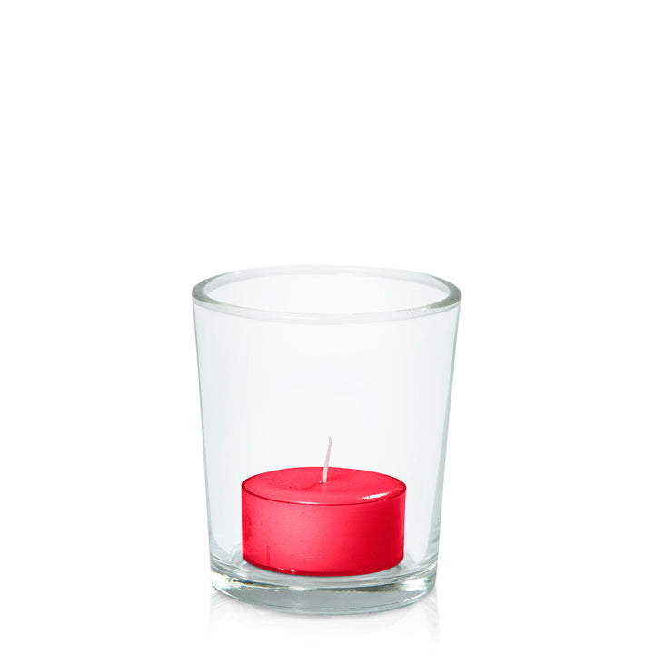 Carnival Red Tealight in Glass Votive Pack Pack of 24