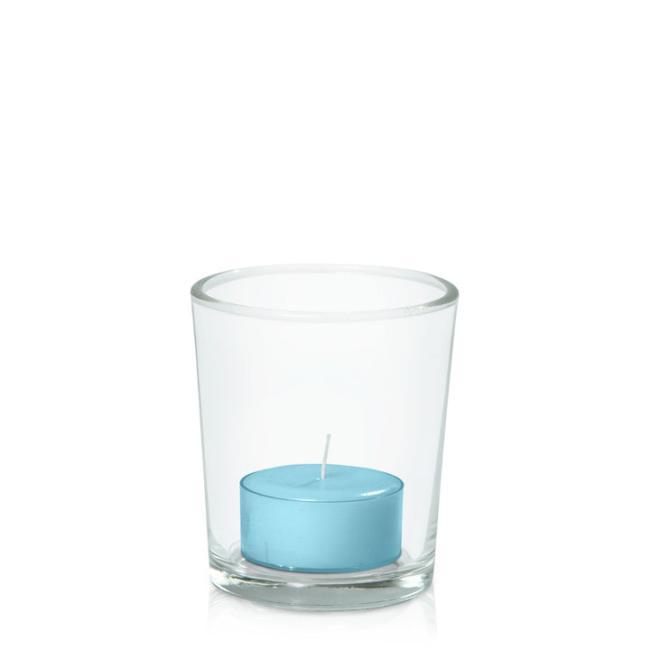 French Blue Tealight in Glass Votive Pack Pack of 24