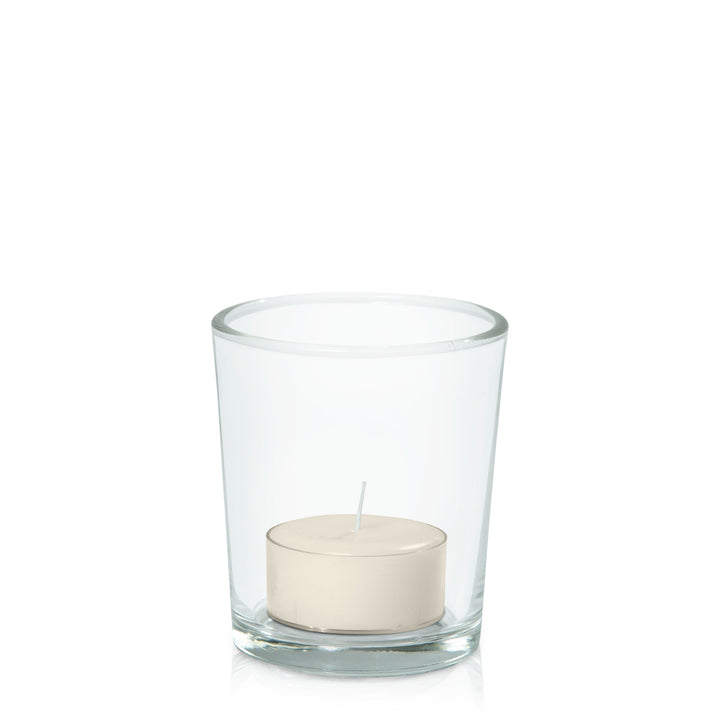 Ivory Tealight in Glass Votive Pack Pack of 24