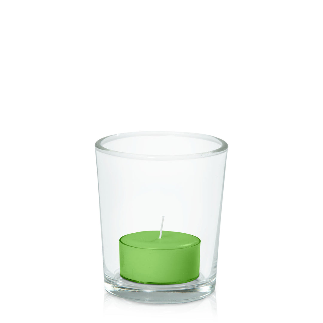 Lime Tealight in Glass Votive Pack Pack of 24