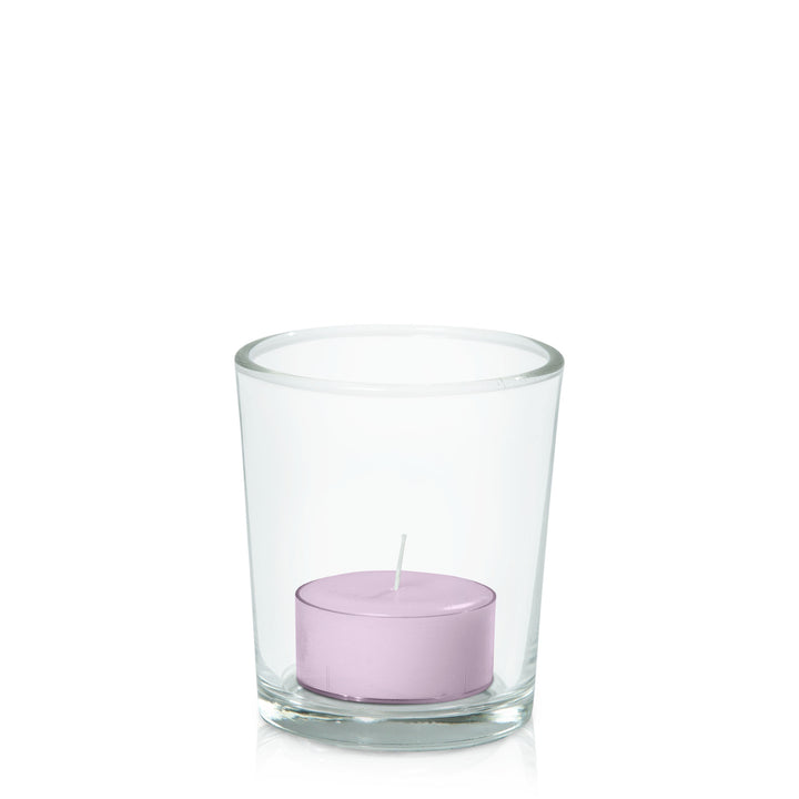 Lilac Tealight in Glass Votive Pack Pack of 24