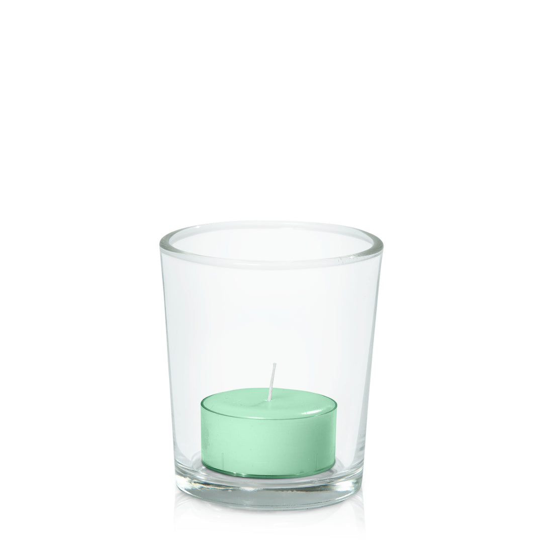 Mint Green Tealight in Glass Votive Pack Pack of 24