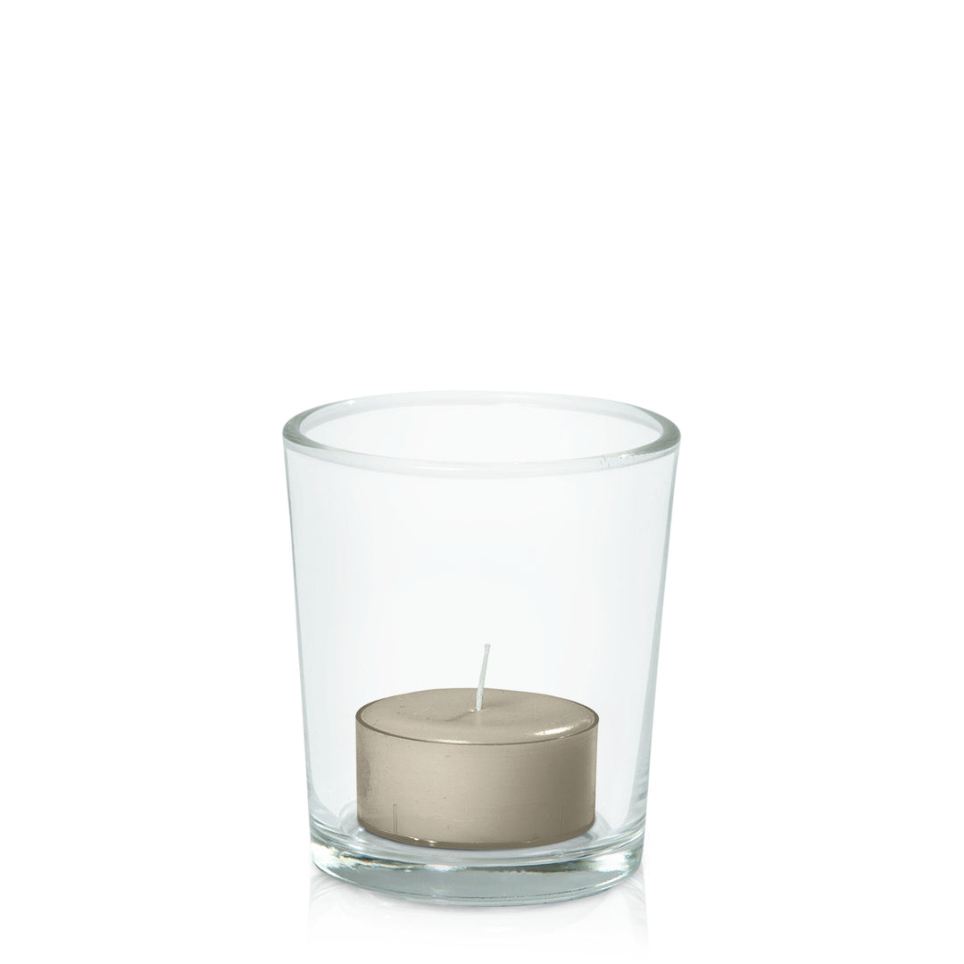 Pale Eucalypt Tealight in Glass Votive Pack Pack of 24