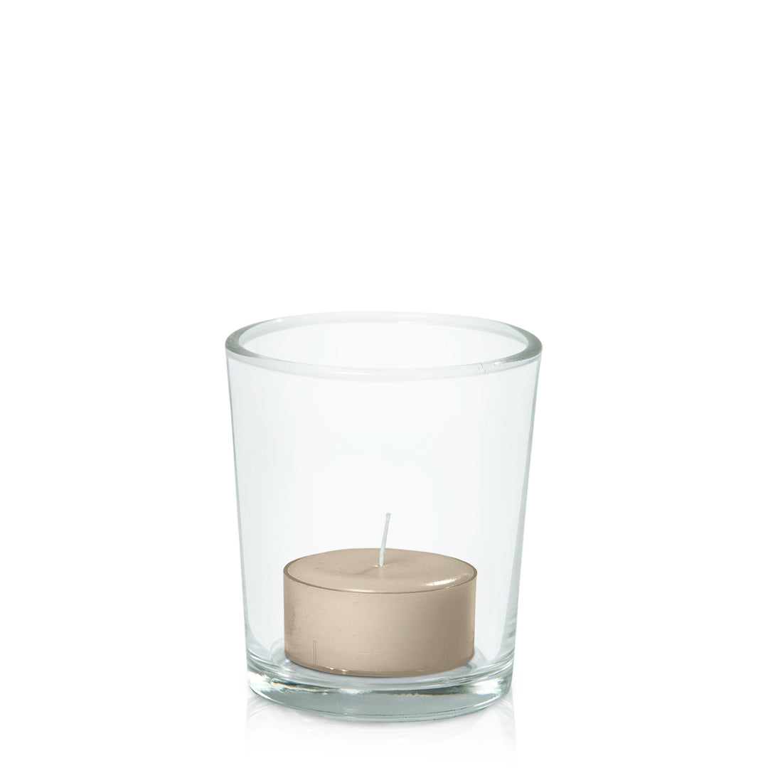 Sandstone Tealight in Glass Votive Pack Pack of 24