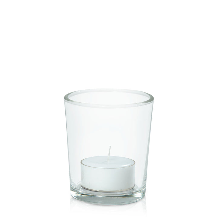 White Tealight in Glass Votive Pack Pack of 24