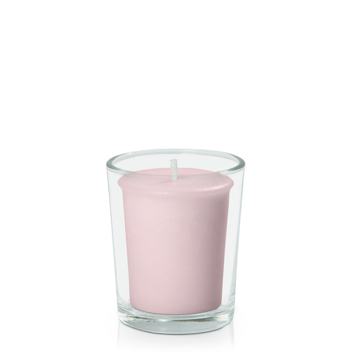 Blush Pink Votive Candle in Glass Votive Pack Pack of 24