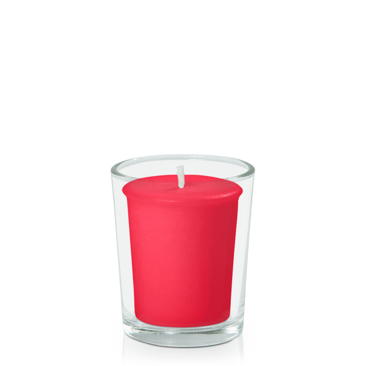 Carnival Red Votive Candle in Glass Votive Pack Pack of 24