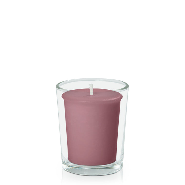 Dusty Pink Votive Candle in Glass Votive Pack Pack of 24