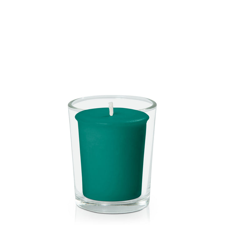 Emerald Green Votive Candle in Glass Votive Pack Pack of 24