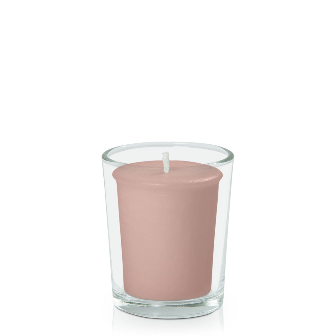 Heritage Rose Votive Candle in Glass Votive Pack Pack of 24