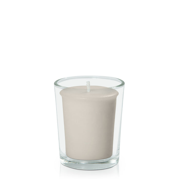 Ivory Votive Candle in Glass Votive Pack Pack of 24