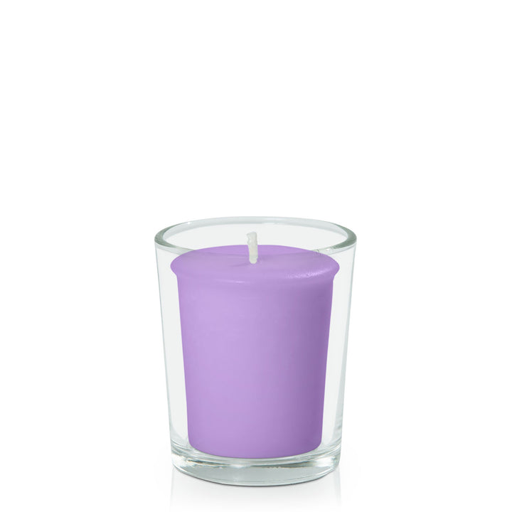 Purple Votive Candle in Glass Votive Pack Pack of 24