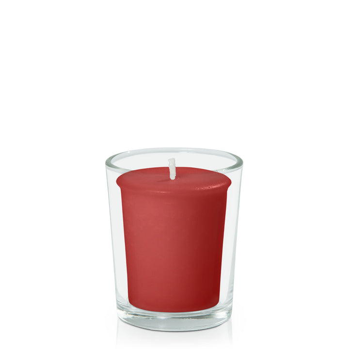 Red Votive Candle in Glass Votive Pack Pack of 24