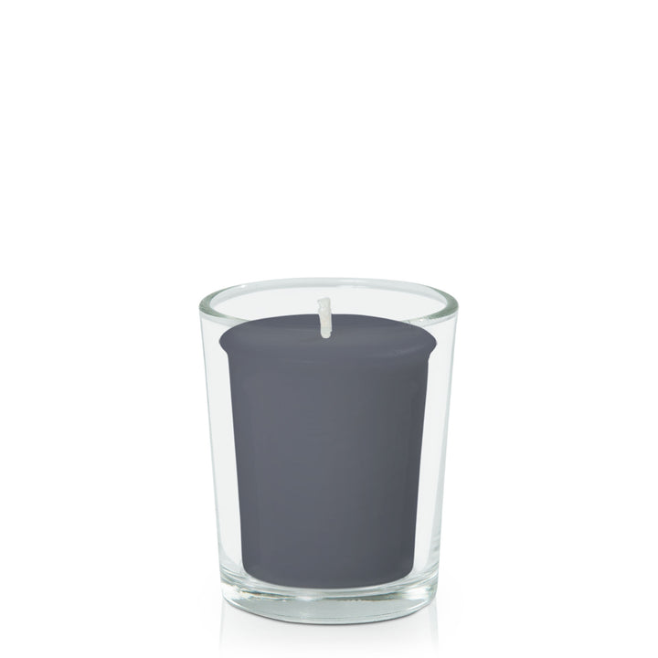 Steel Blue Votive Candle in Glass Votive Pack Pack of 24