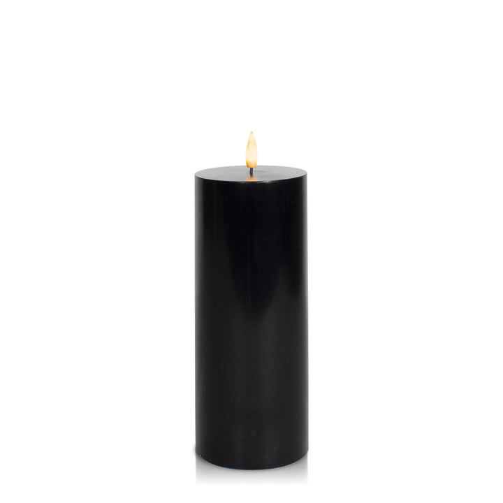 Black 8cm x 20cm LED Pillar Pack of 1