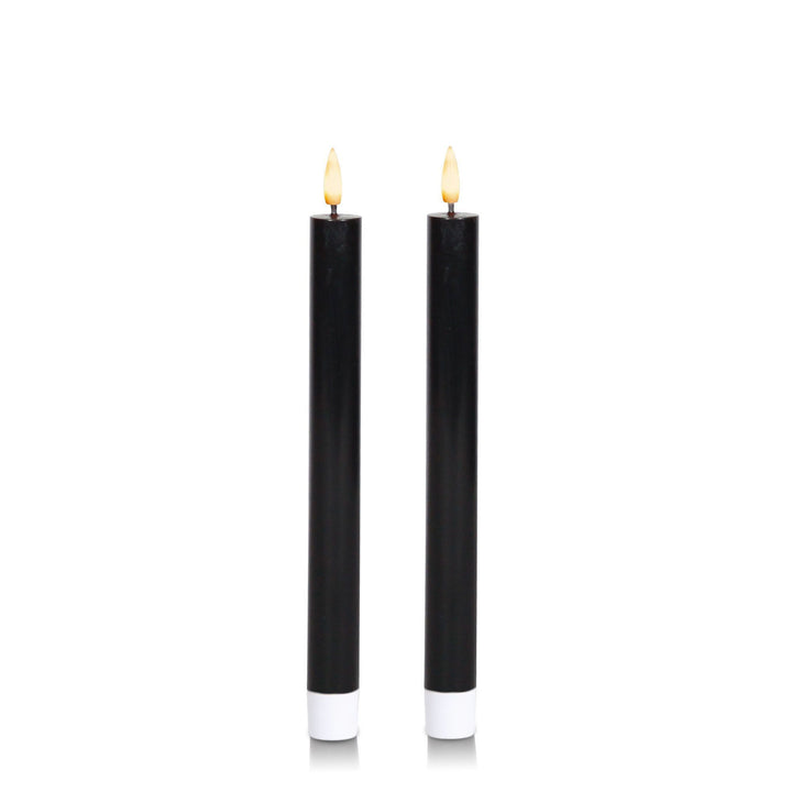 Black 24.5cm LED Dinner Candles Pack of 2