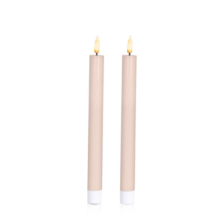 Vintage Rose 24.5cm LED Dinner Candles Pack of 2