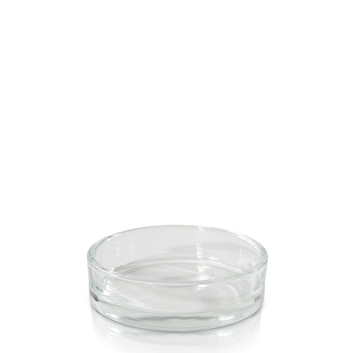 Clear Small Modern Glass Pillar Plate